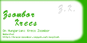 zsombor krecs business card